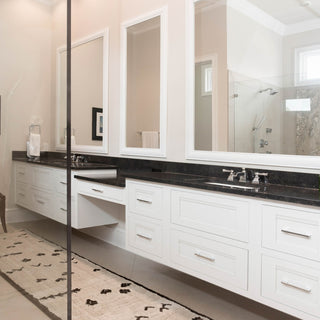 Modern White Custom Floating Cabinets for Bathroom - Sarasota, FL