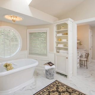 Traditional & Luxurious Custom Bathroom - Makeup Vanity Space - Custom Cabinets - Sarasota, FL