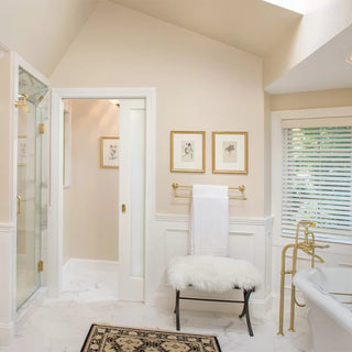 Traditional & Luxurious Custom Bathroom - Custom Traditional White Bathroom - Custom Cabinets - Sarasota, FL