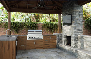 weatherstrong wood outdoor kitchen