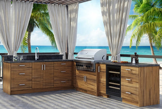 weatherstrong wood style outdoor kitchen