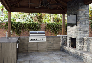 weatherstrong grey outdoor kitchen