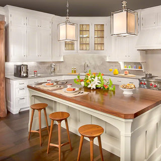 White Custom Kitchen Wall Hanging Cabinets in Southwest Florida